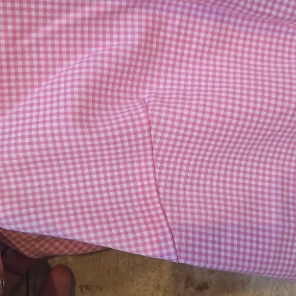 Lauren Ralph Lauren Pink/White Gingham Sleeveless Button-Down Top - Picture 5 of 7